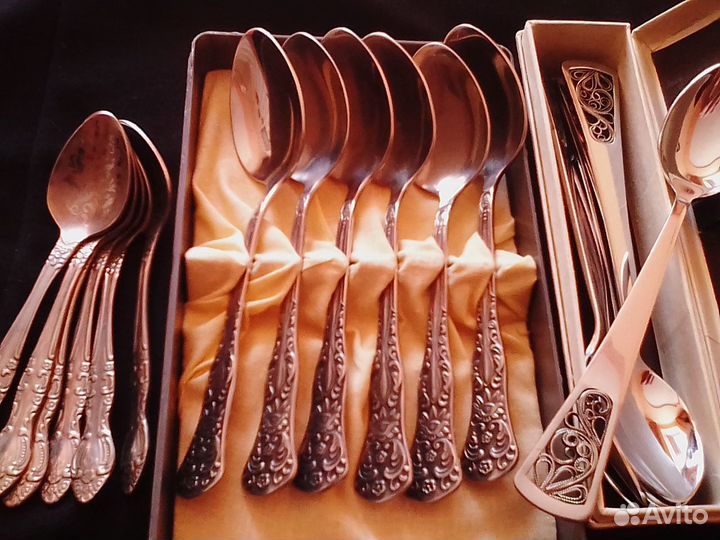 Ложки, вилки мельхиор / нерж. 60-х гг СССР