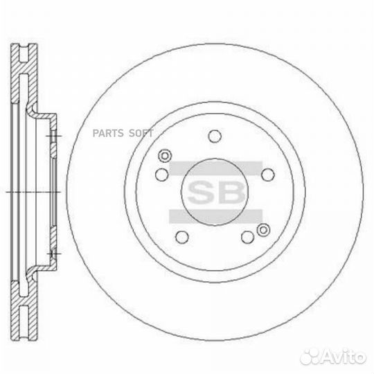 Sangsin brake SD3042 Диск тормозной передний actyo