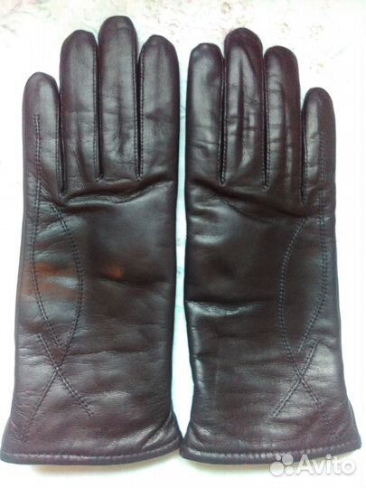 Женские кожаные перчатки (новые)