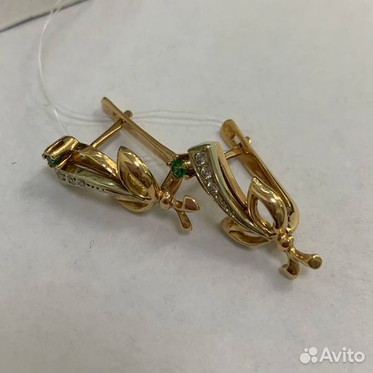 Золотые серьги 585