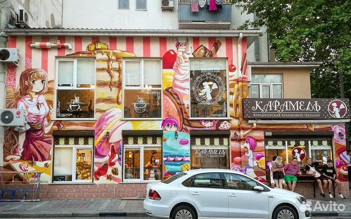 Граффити, рисунки на стенах, роспись