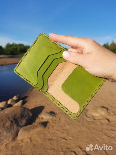 Картхолдер, Бумажник, Визитница натуральная кожа