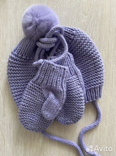 Шапка и рукавички для девочки