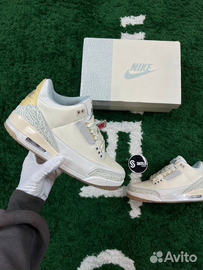 Кроссовки jordan 3 белые