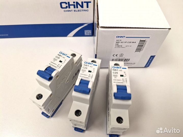 Автоматический выключатель Chint NB1-63 1P 25А C