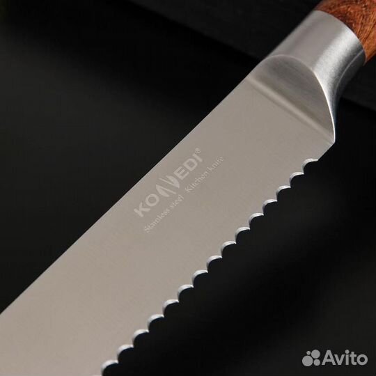 Нож кухонный Доляна Forest, хлебный, лезвие 20 см