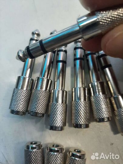 Переходник со штекера 6,3 стерео на гнездо 3,5стер