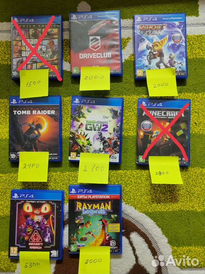 Диски игровые Sony PS4