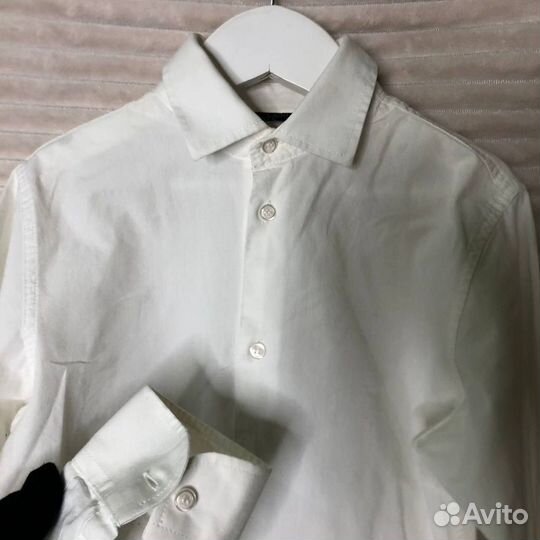 Рубашка школьная белая для мальчика 152 dal Lago