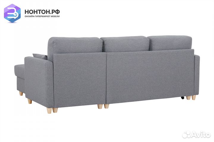 Диван угловой дельфин Дилан серый