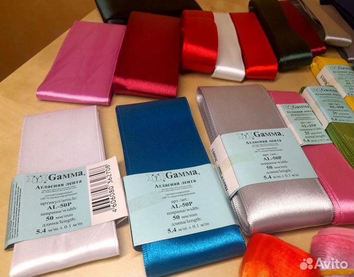 Атласные, корсажные ленты - 32шт