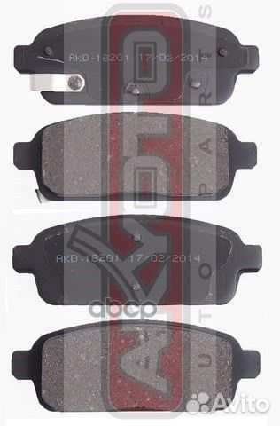 Колодки тормозные дисковые задние AKD-18201 akyoto