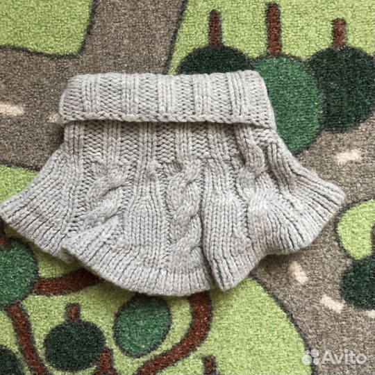 Шапка шлем для мальчика 46 48 и манишка