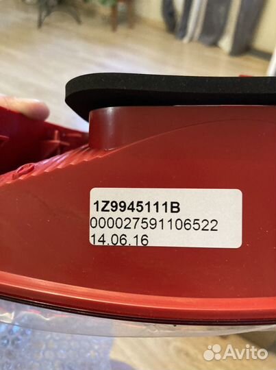 Фонарь задний левый Skoda оригинал