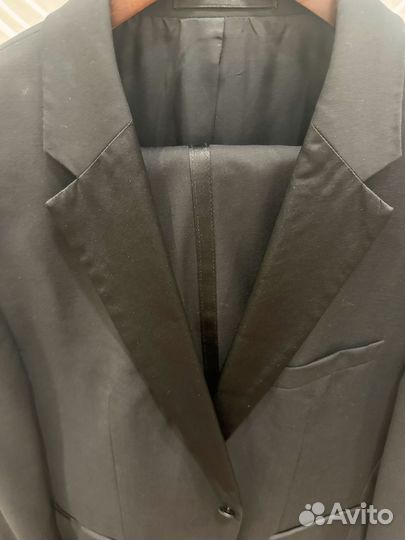 Мужской классический костюм черный 52