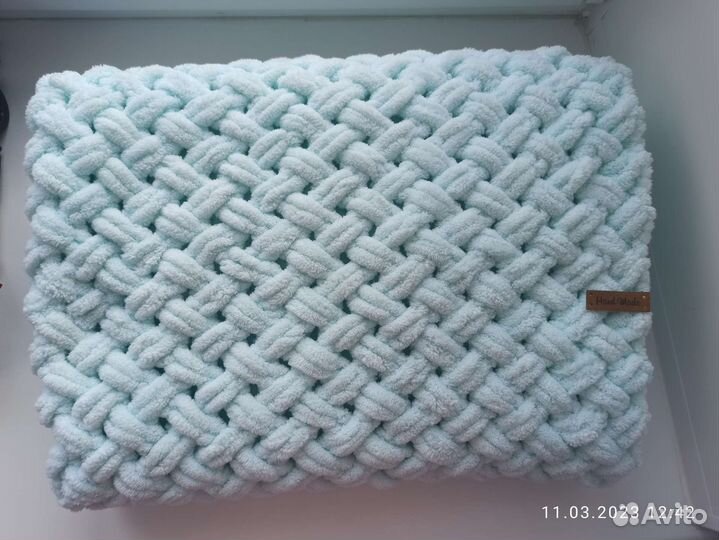 Плед детский вязаный ручная работа