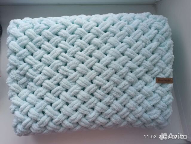 Плед детский вязаный ручная работа