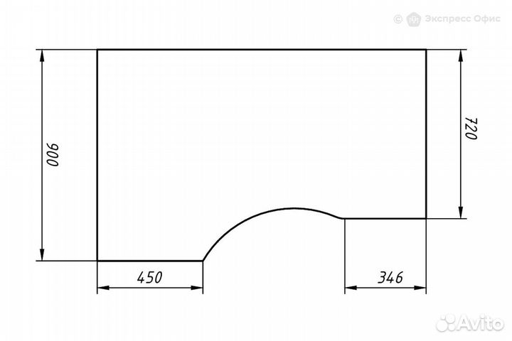 Стол письменный эргономичный левый Имаго са-2Л