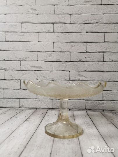 Ваза фруктовница конфетница стекло СССР