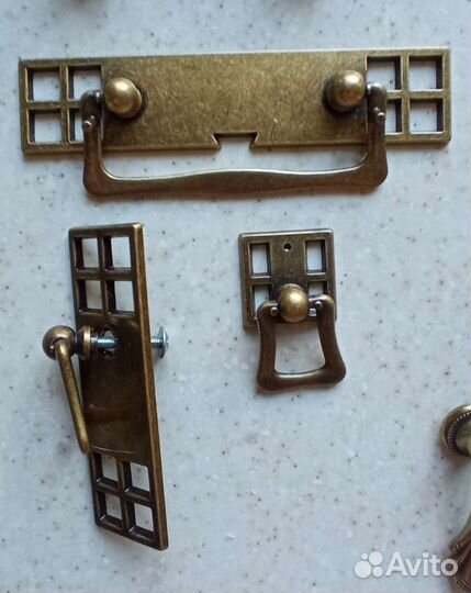 Ручки мебельные,состаренная бронза, остатки