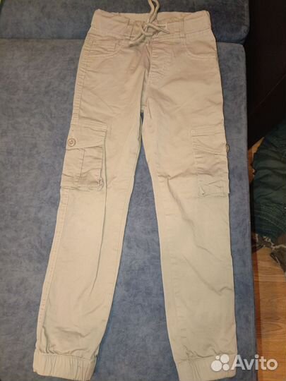 3 пары штанов джогеры 128-134