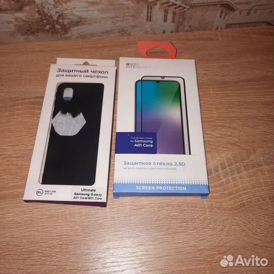Чехол и защитное стекло для samsung А 01 core