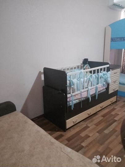 Детская кроватка трансформер с комодом