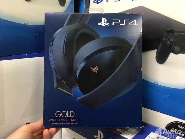 Беспроводные наушники sony playstation gold