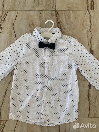 Рубашка школьная H&M с бабочкой