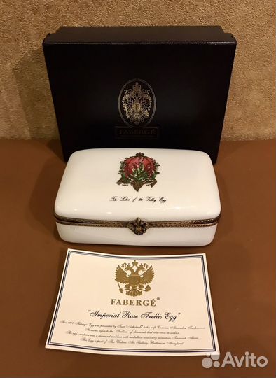 Шкатулка Faberge Франция Бронза Фарфор