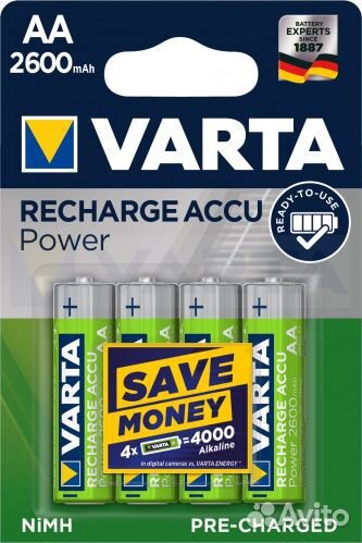 Акб AA 2600mAh varta 4 шт