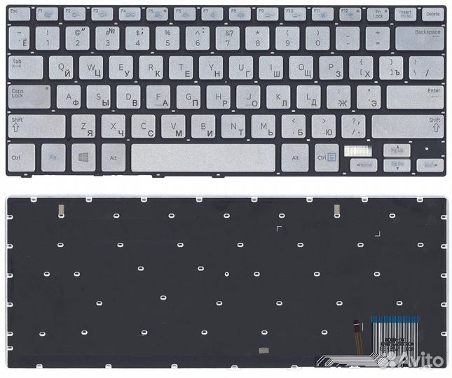 Клавиатура Samsung 740U3E NP740U3E серебристая