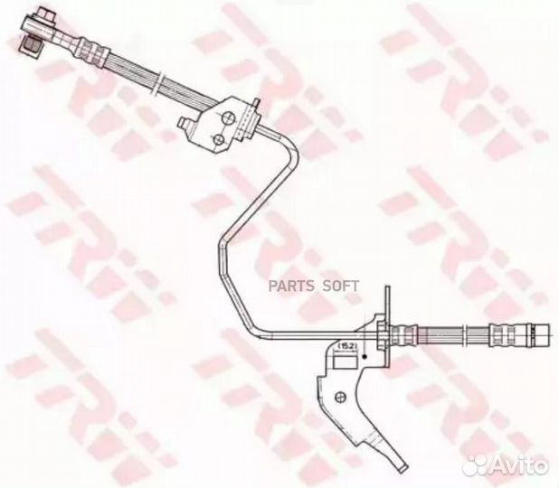 TRW PHD566 PHD566 шланг тормозной задний правый L5