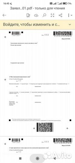 Заполним форму Р11001