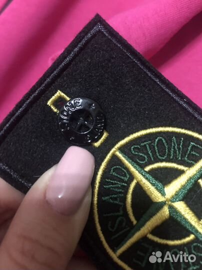Зип худи stone island розовый