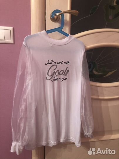 Блузка белая для девочек 152