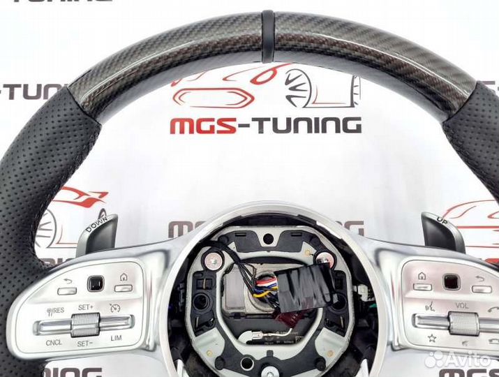 Руль 63 AMG подогрев Mercedes GLS X166 карбон