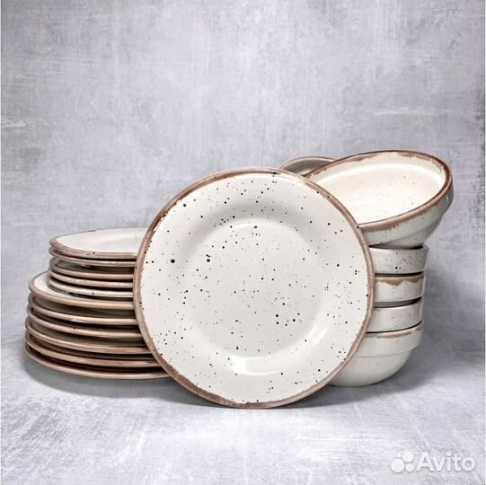 Набор посуды для дома, кафе, ресторана 6 персон