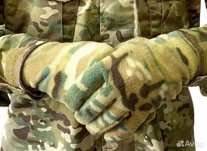 Флисовые зимние перчатки