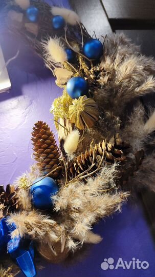 Новогодний венок ручной работы