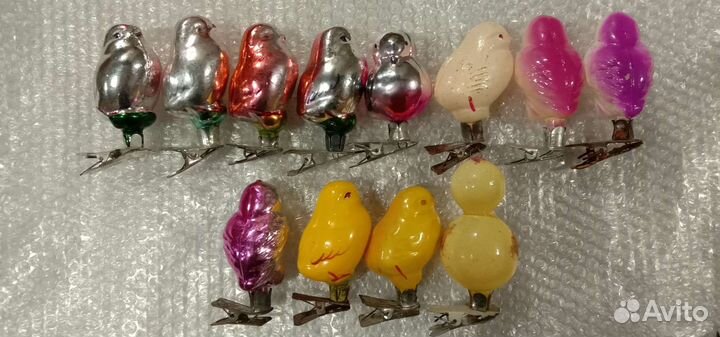 Елочные игрушки на прищепке