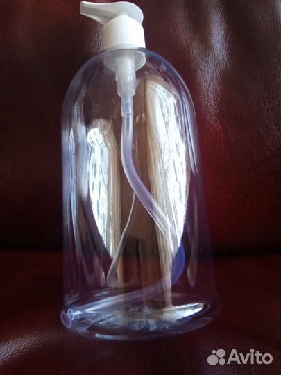 Бутылка 1 литр пэт с помпой дозатором
