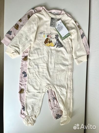 Новый набор слипов комбинезон H&M 2 шт 74р