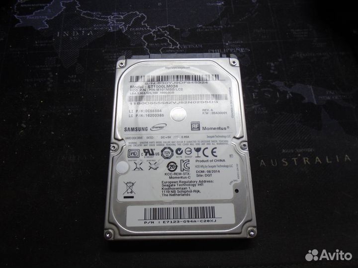 Жеский диск 1Tb статус Тревога