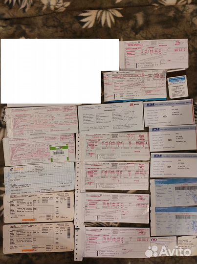 Билеты, посадочные талоны в коллекцию