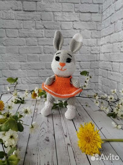 Мягкая игрушка заяц ручная работа