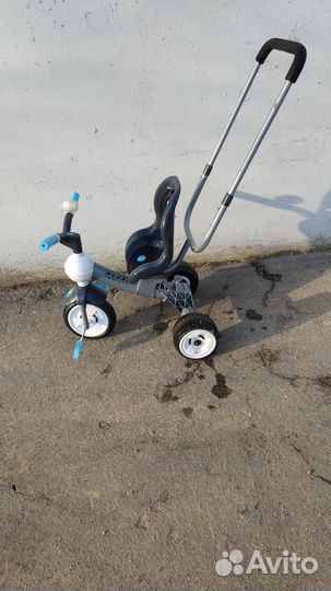 Детский велосипед с ручкой.Полесье