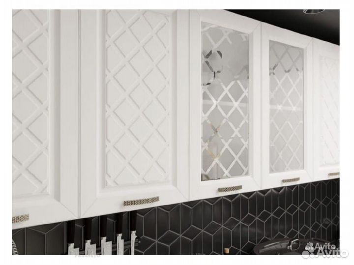 Кухня Агава мдф 2000 акация белая-трюфель