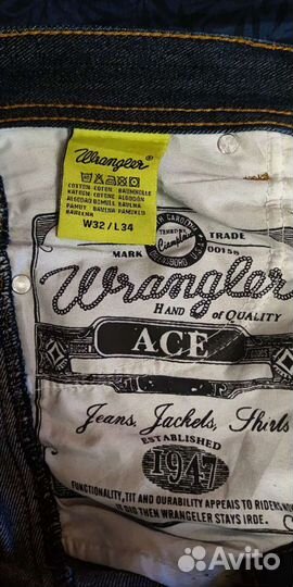 Мужские джинсы Wrangler W 33 L 34