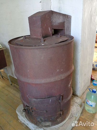 Буржуйка,водогрей бак, метал.труба, балон газ